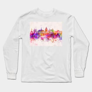 Cluj-Napoca skyline in watercolor Long Sleeve T-Shirt